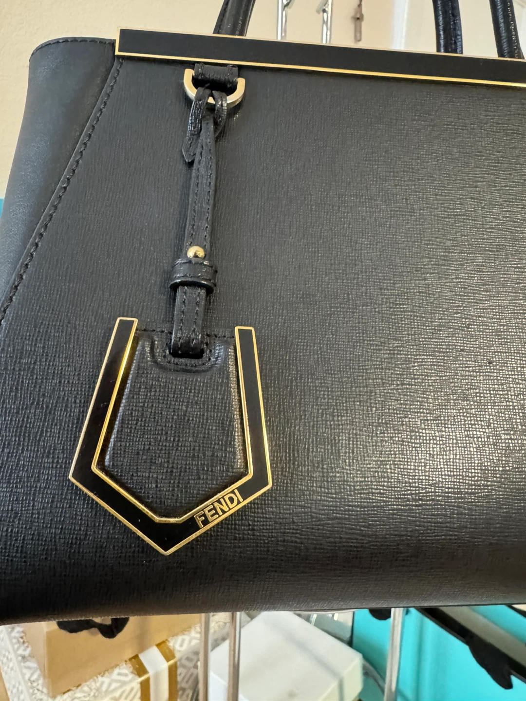 Fendi Black Leather Top Handle Bag - photo 3