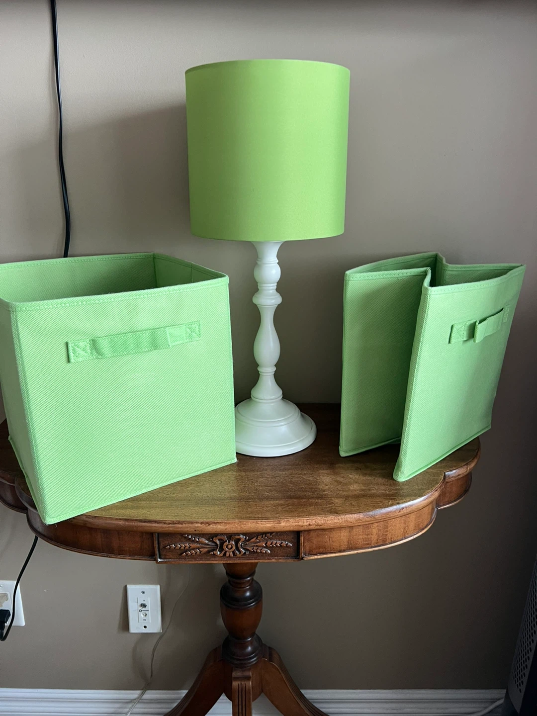 Pottery Barn Kids Payton Table Lamp and collapsible bins - photo 2