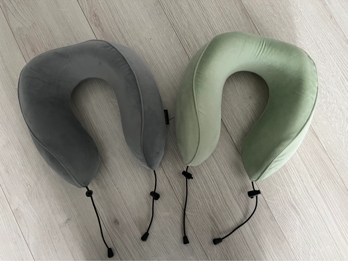 Travel Neck Pillow - Grey and Sage Green