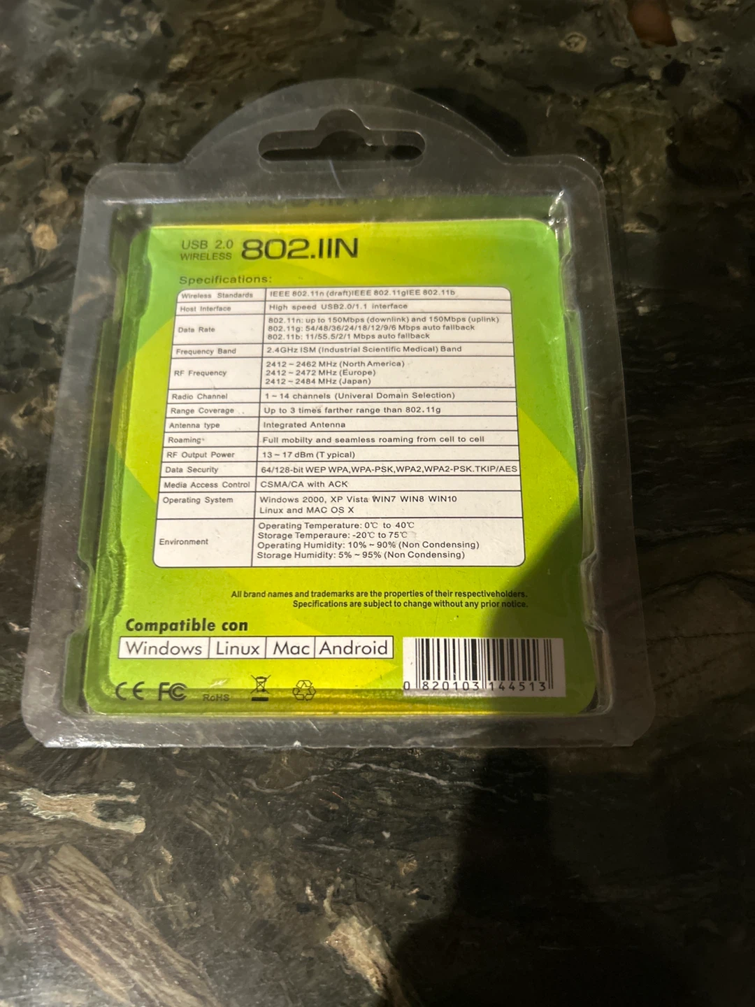 QR Computers Inc. USB 2.0 802.11n Wireless Adapter - photo 2