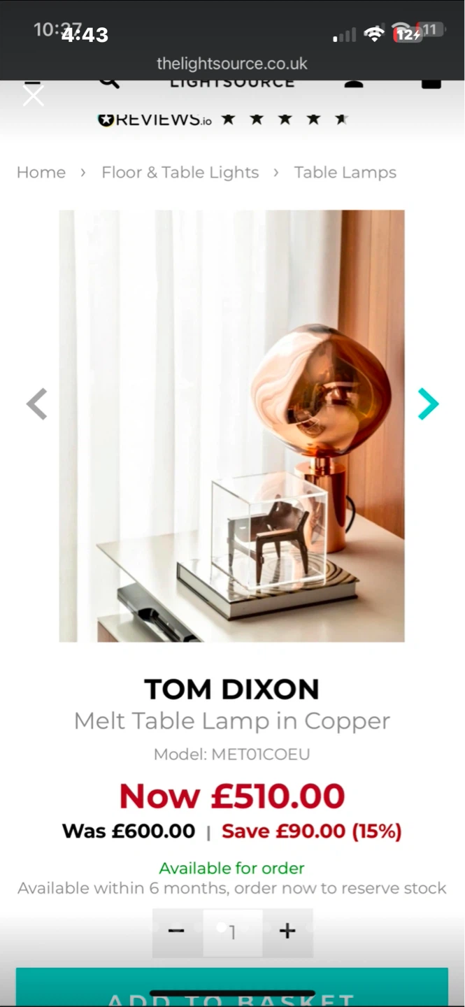 Unopened Tom Dixon Melt Table Lamp - photo 4