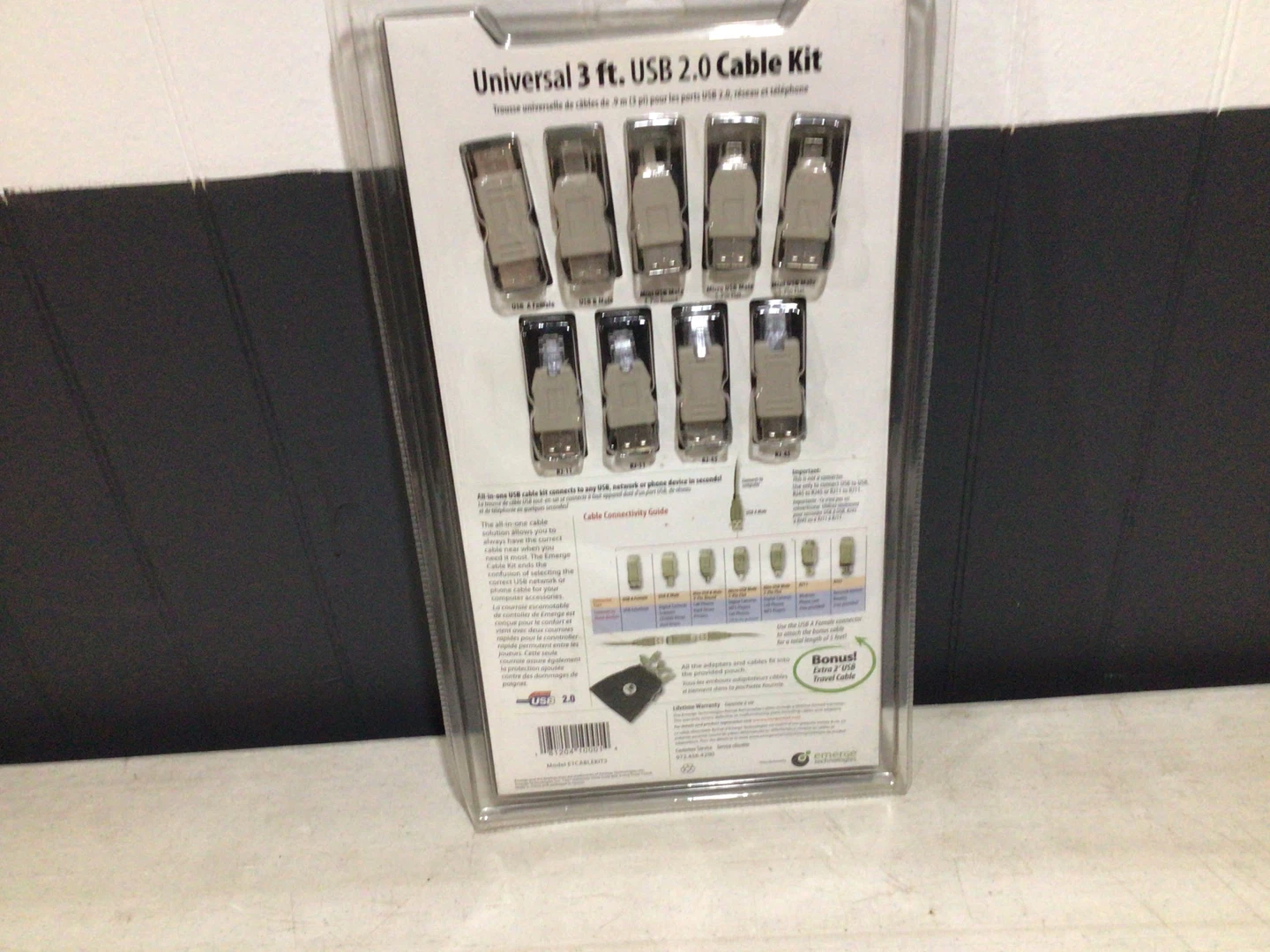 Universal 3’ Cable Kit Usb 2.0, Network & Phone Computer - photo 2