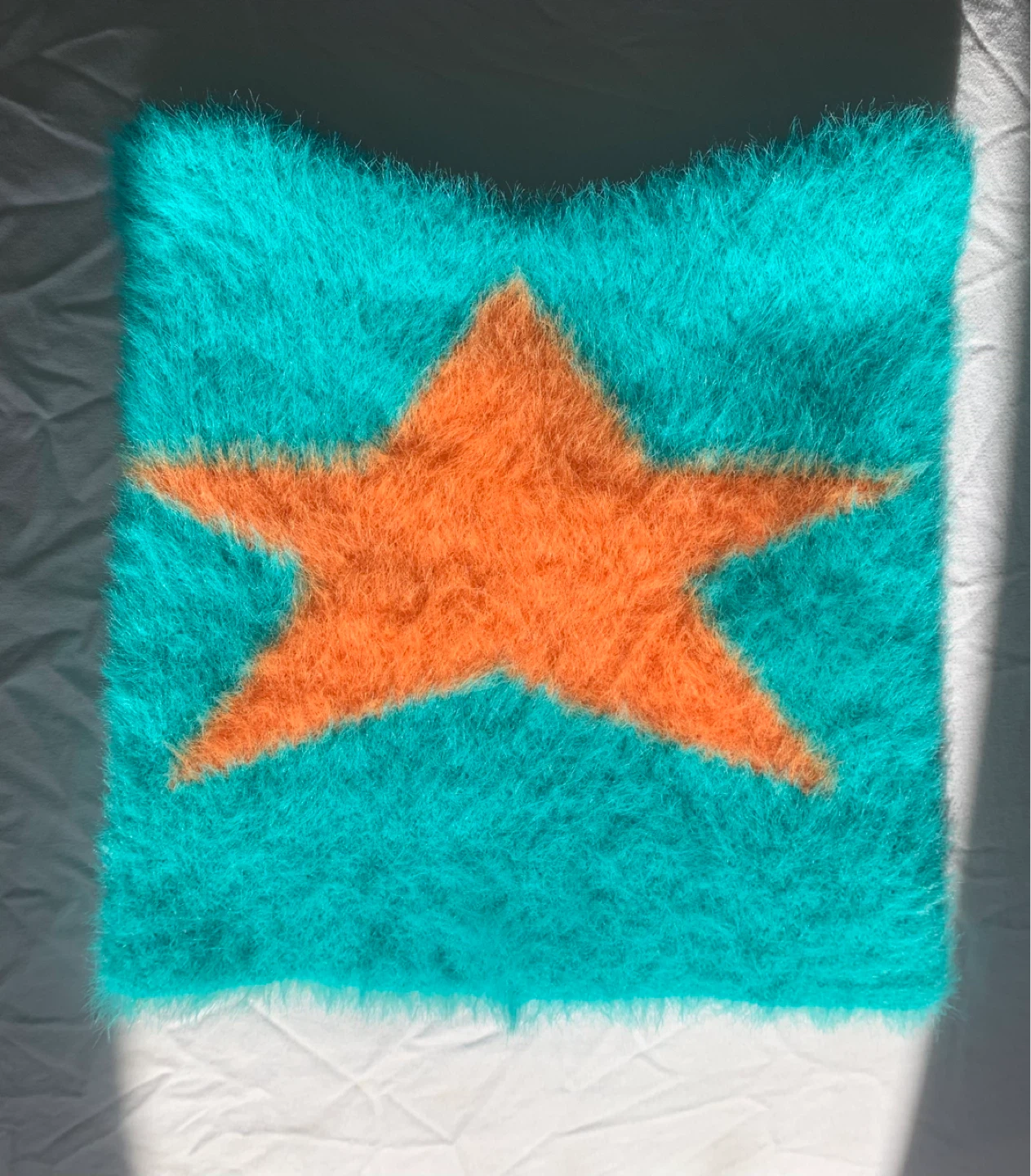Authentic GTHIC Teal Orange Star Print Knitted Cat Ear Beanie