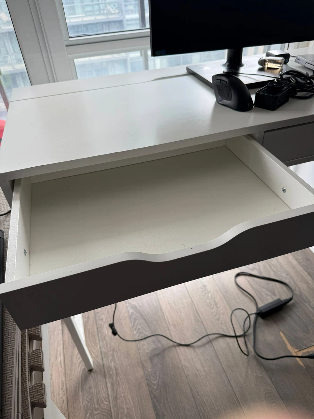 White Desk with Drawer - photo 3