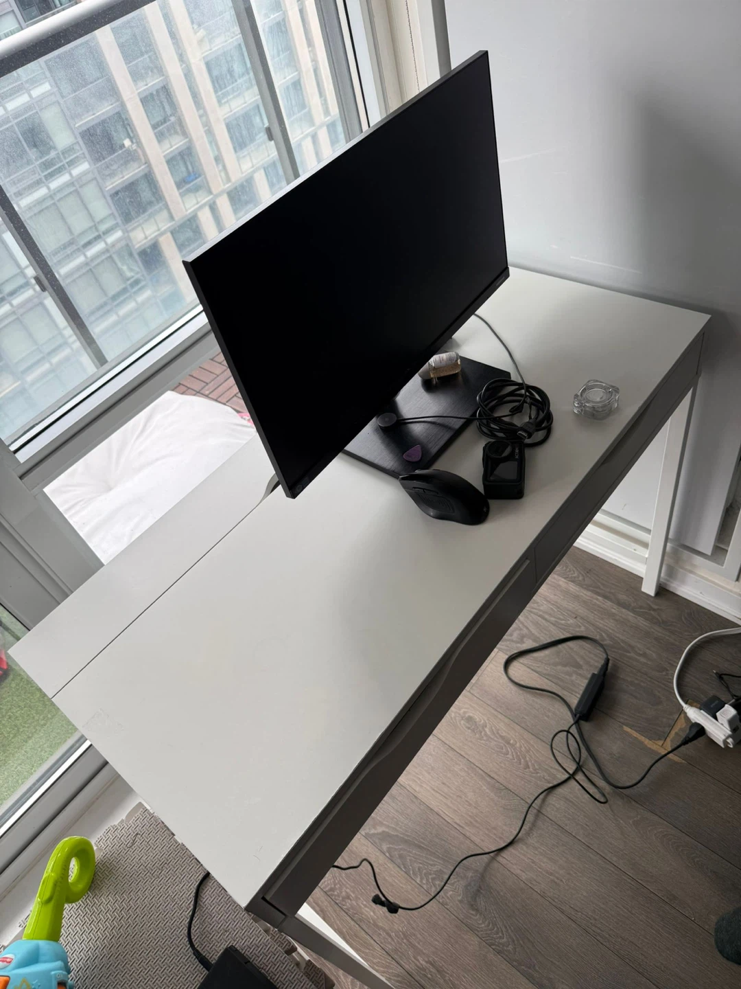 White Desk with Drawer
