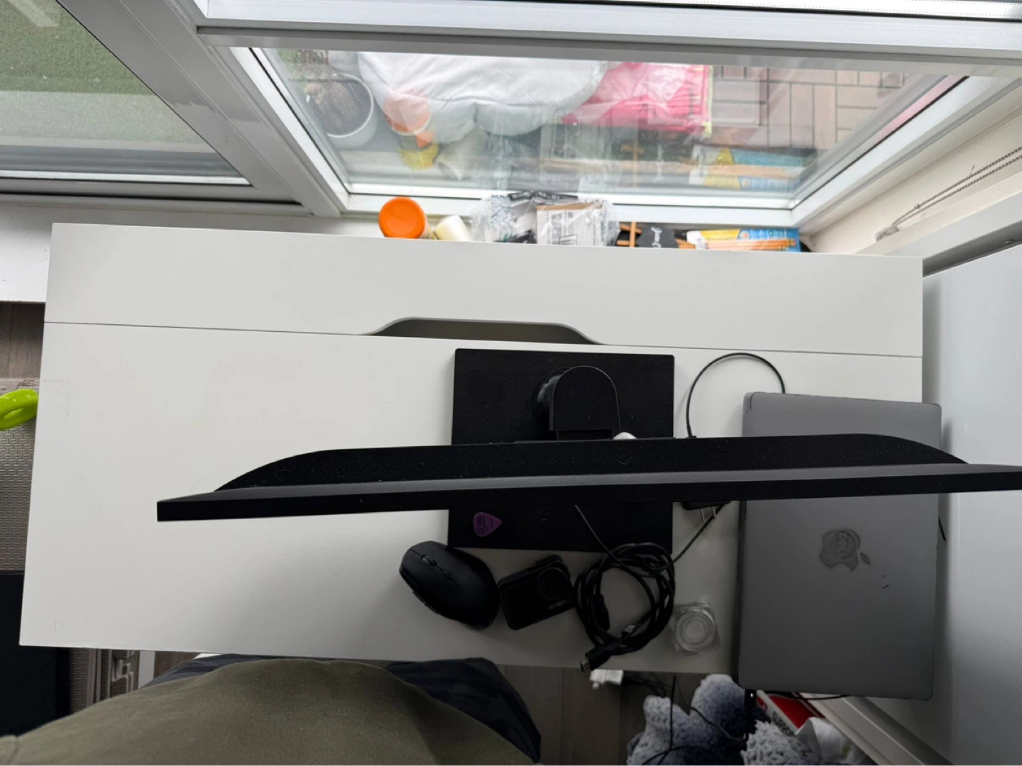 White Desk with Drawer - photo 2