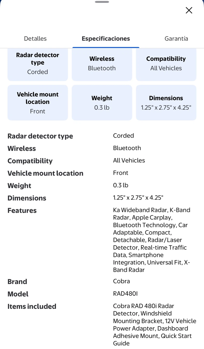 Cobra RAD 480i Radar Detector - photo 3