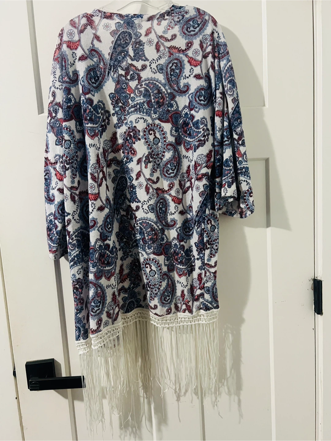 Paisley Print Kimono with Fringe - photo 2