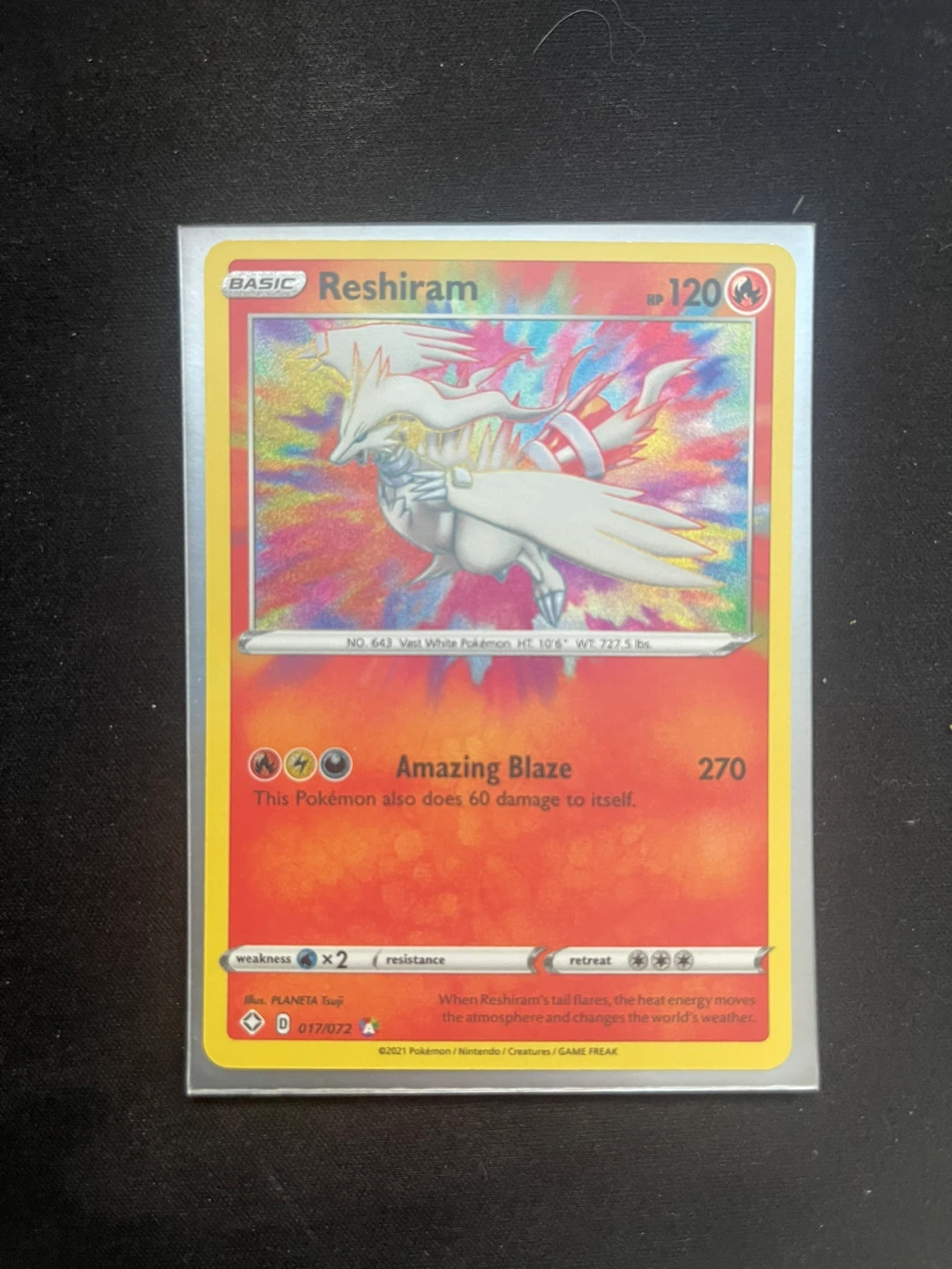Pokemon Card - Reshiram (017/072)