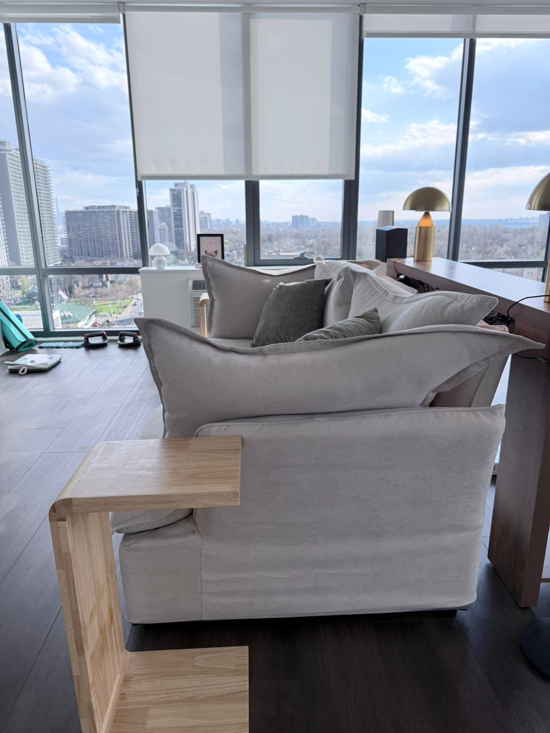 [Moving Sale] Cream Linen Modular Sofa - photo 2