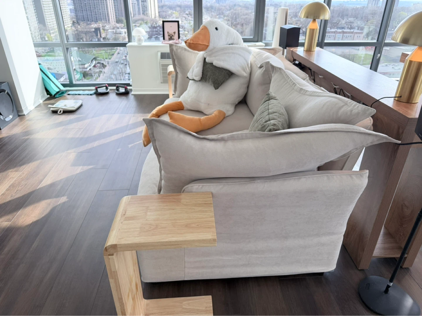 [Moving Sale] Cream Linen Modular Sofa - photo 4