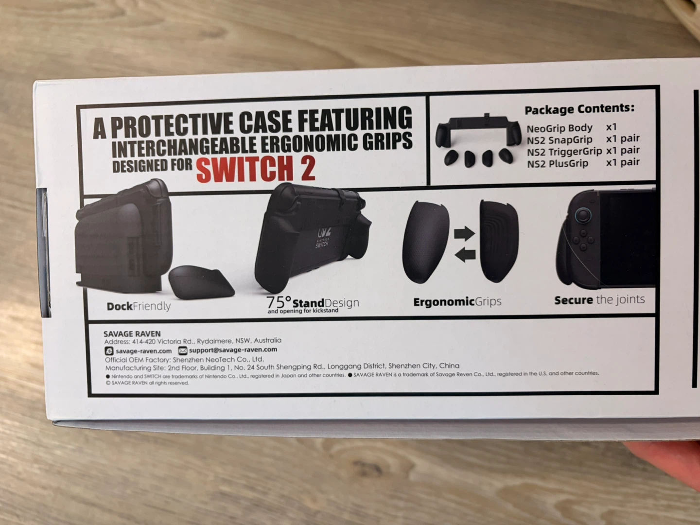 Savage Raven Neo Grip Case for Nintendo Switch 2 - Black - photo 2