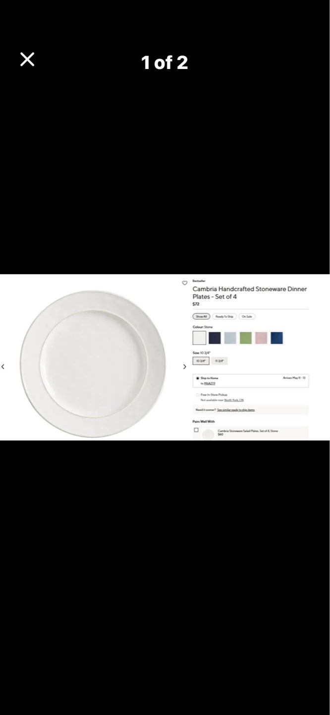 Pottery barn Cambria Handcrafted Plate (set of 4) - photo 2
