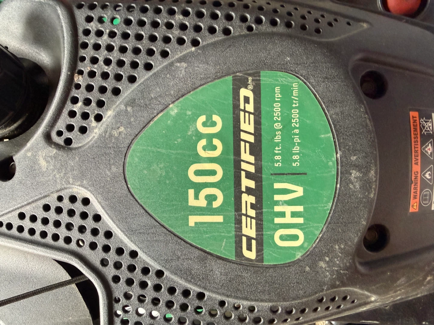 CERTIFIED OHV 150cc Lawnmower