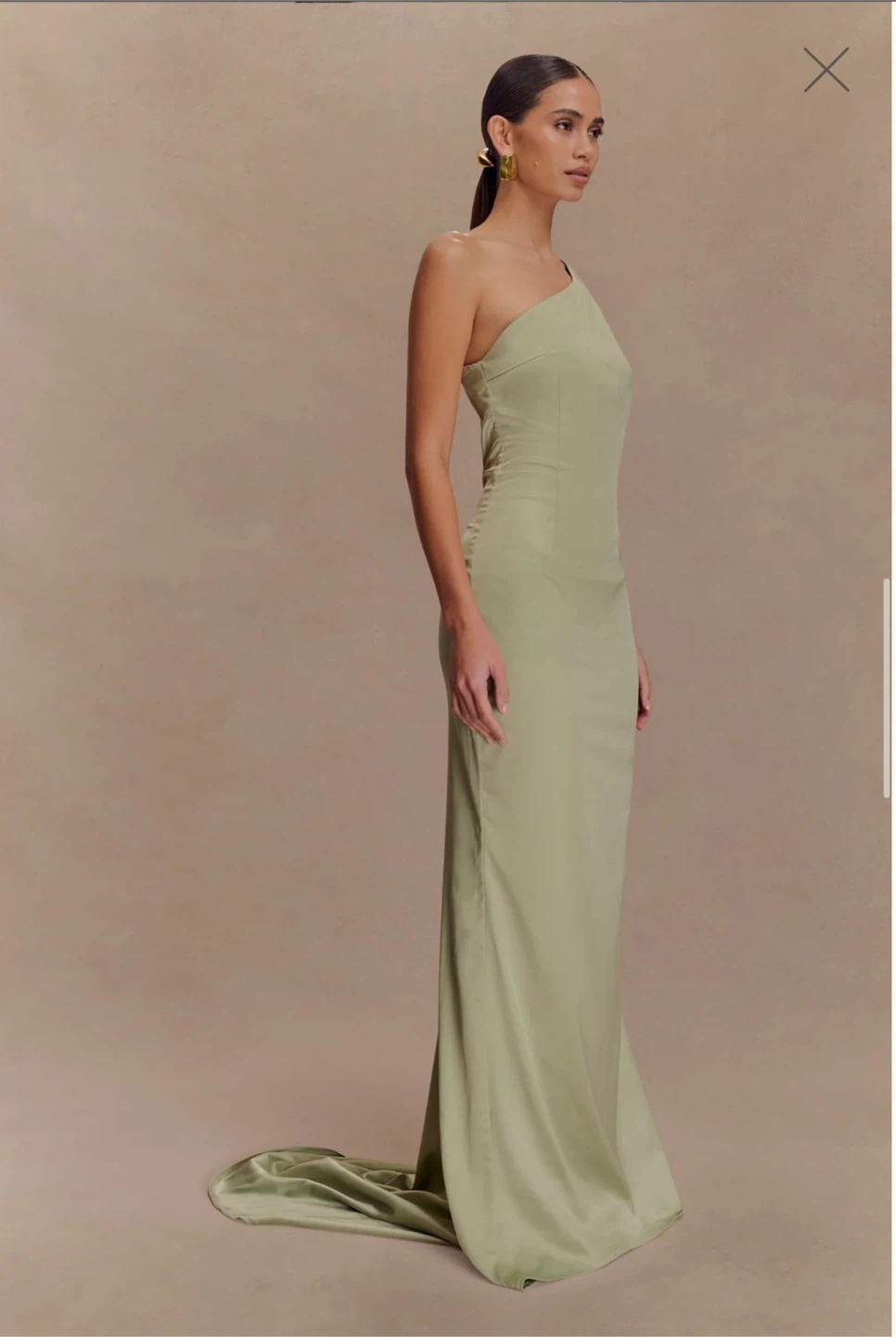 NBW/NWT Meshki Harper One Shoulder Gown - Sage - XL - photo 3