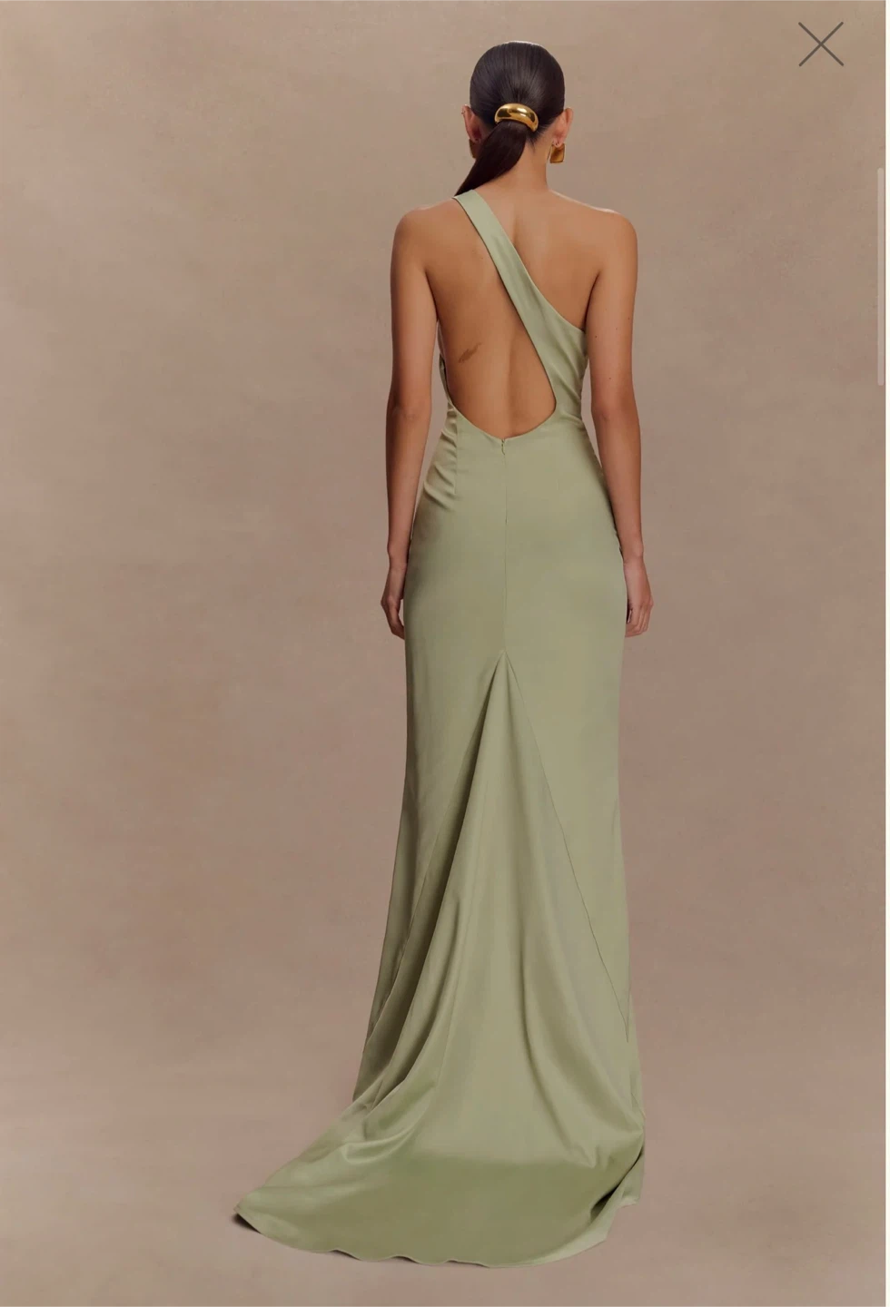 NBW/NWT Meshki Harper One Shoulder Gown - Sage - XL - photo 2