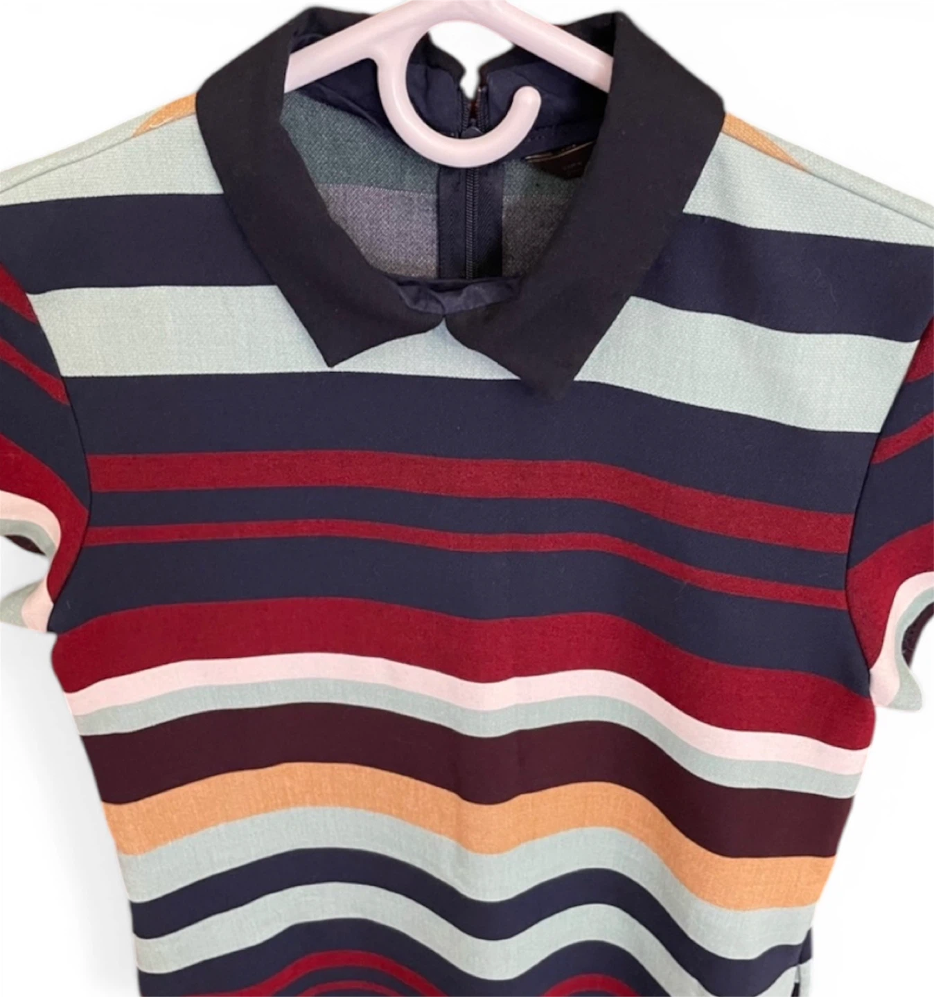 ZARA Trafaluc Multi-Coloured Striped Mini Dress - photo 4