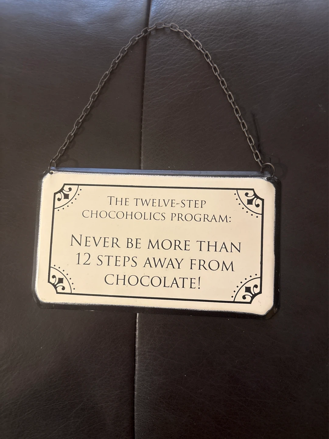 12 step enamelled Chocolate Sign