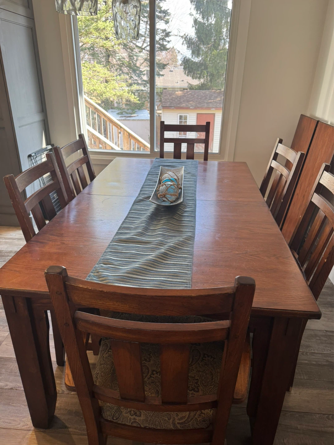 Solid Wood Dining Table with 6 Chairs (seats 6-10)