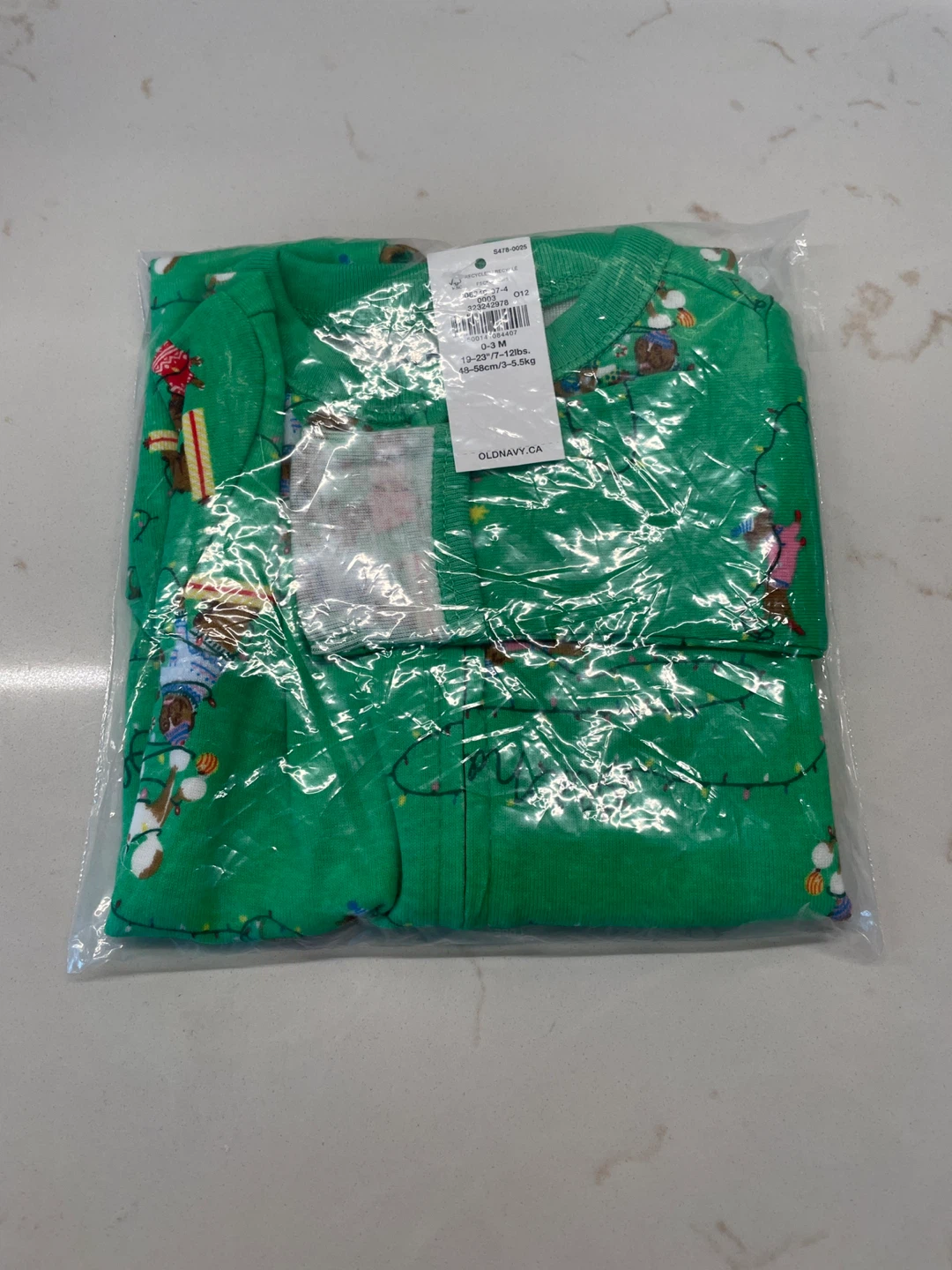 Old Navy Baby "Jingle Jammie Dogs" Pajamas 0-3M