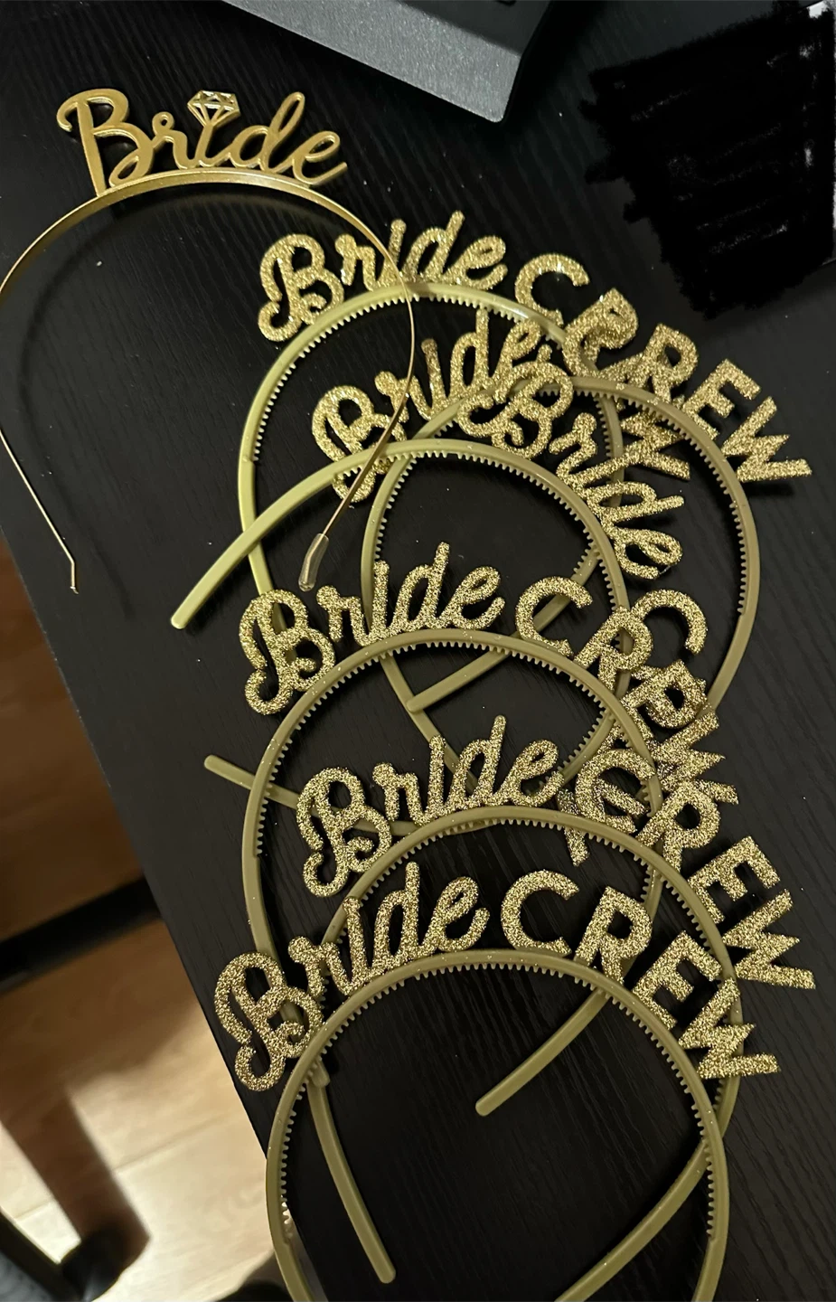 Bride & Bride Crew Headbands - Gold - photo 3