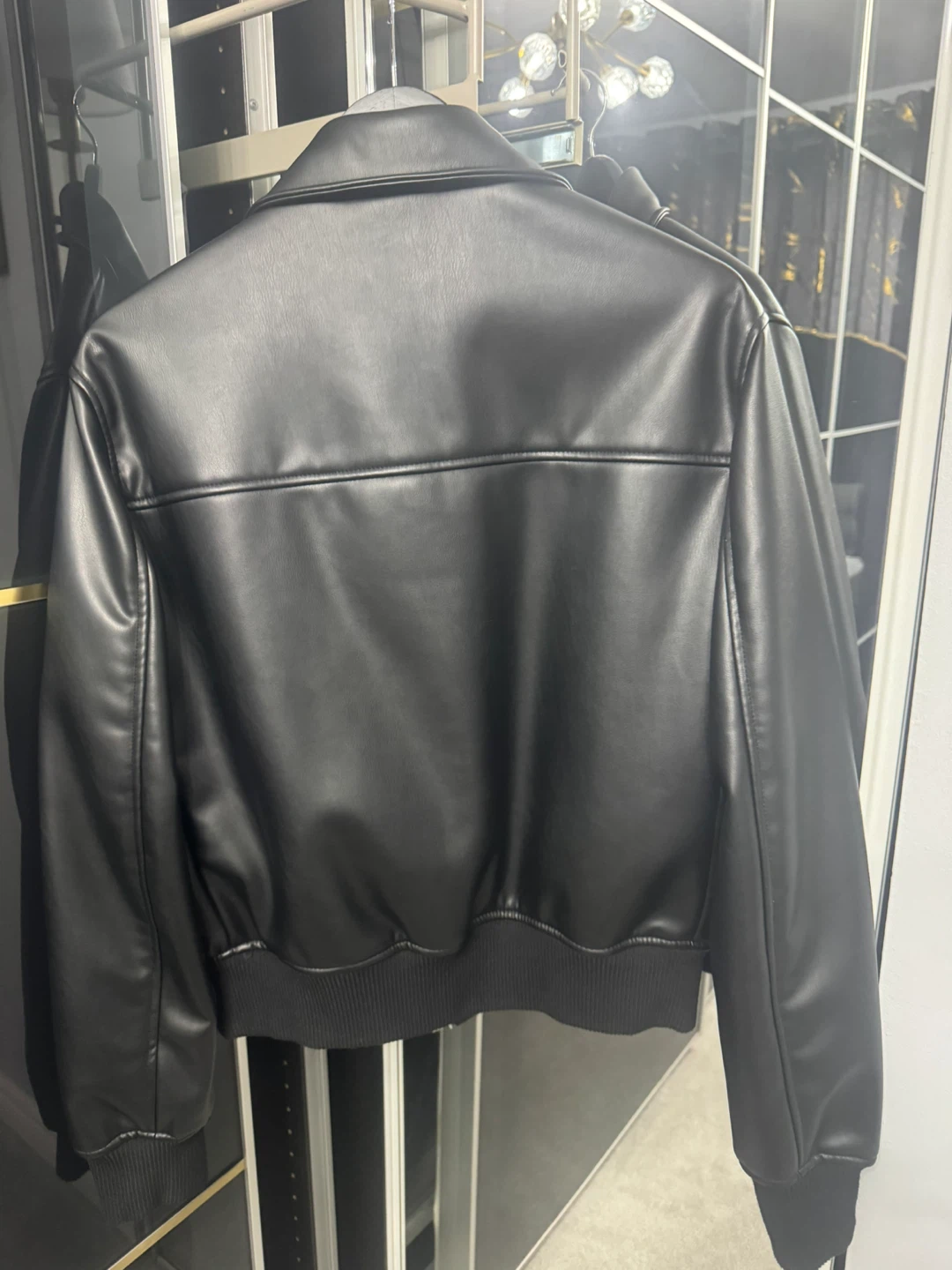ZARA Faux Leather Bomber Jacket - Size S - photo 5