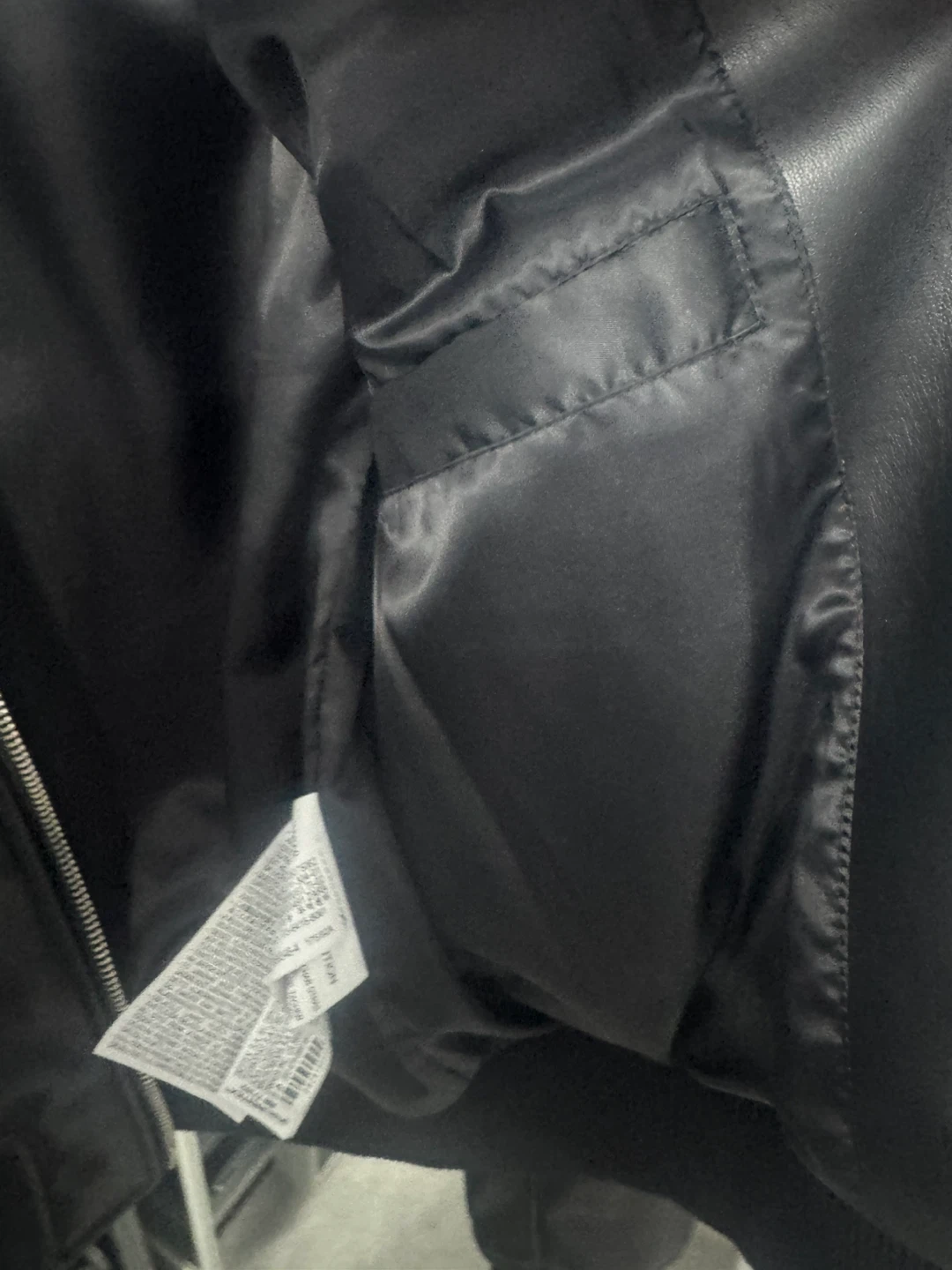 ZARA Faux Leather Bomber Jacket - Size S - photo 3