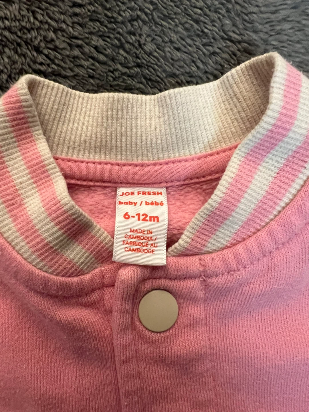 Joe Fresh Baby Jacket 6-12M Pink White - photo 3