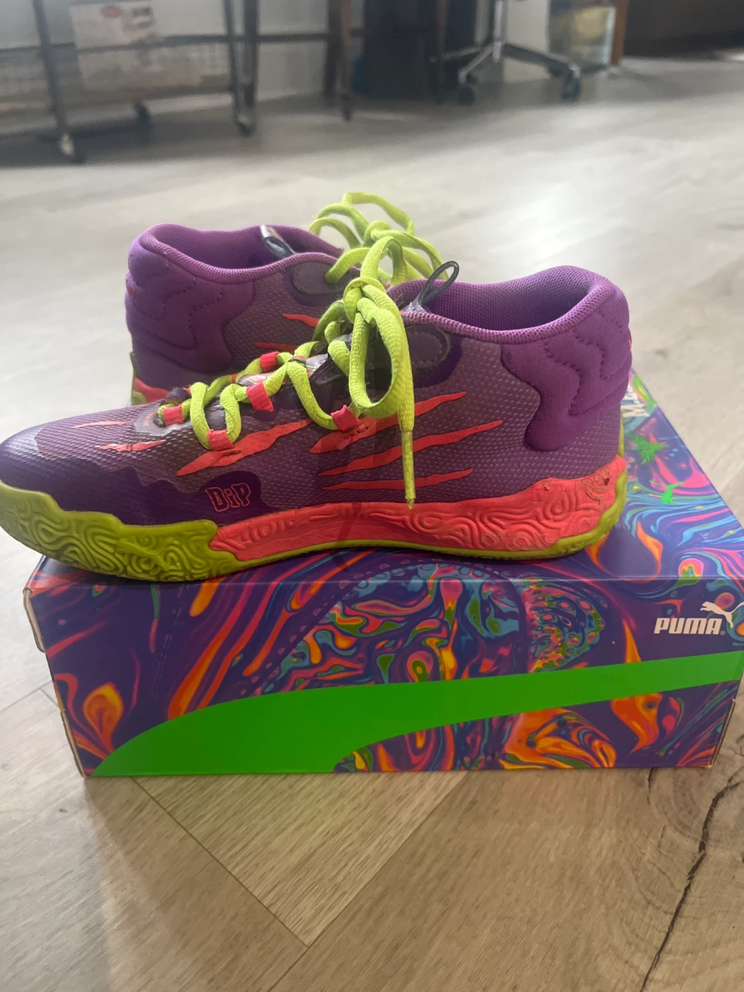La melo Puma MB.03 toxic basketball shoes size 2.5 - photo 3