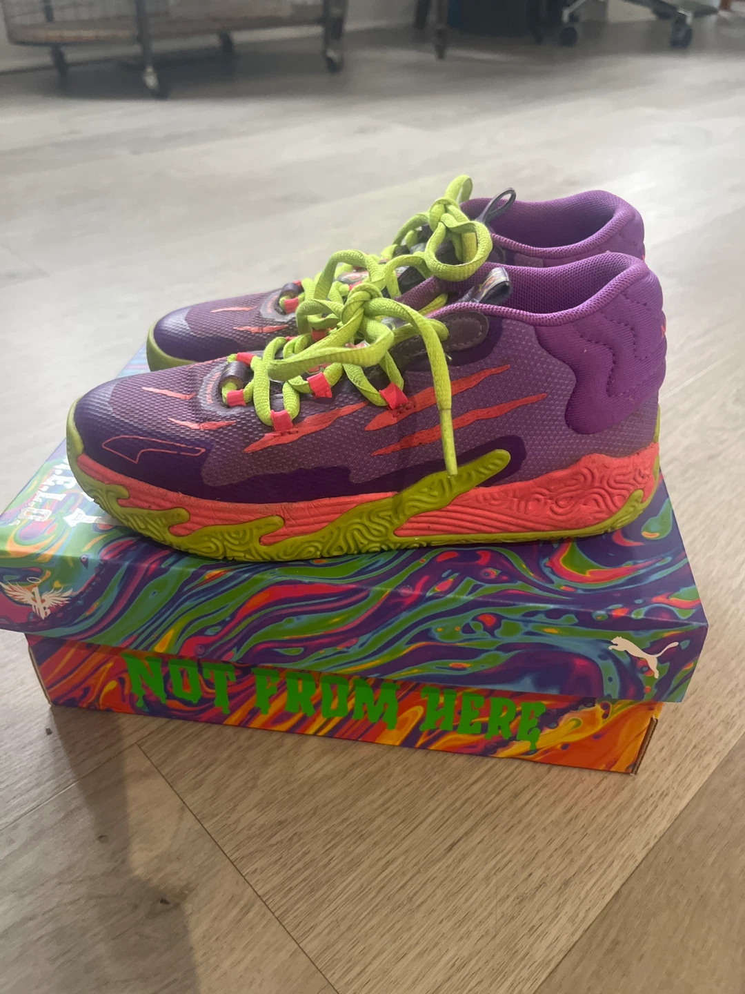 La melo Puma MB.03 toxic basketball shoes size 2.5 - photo 2