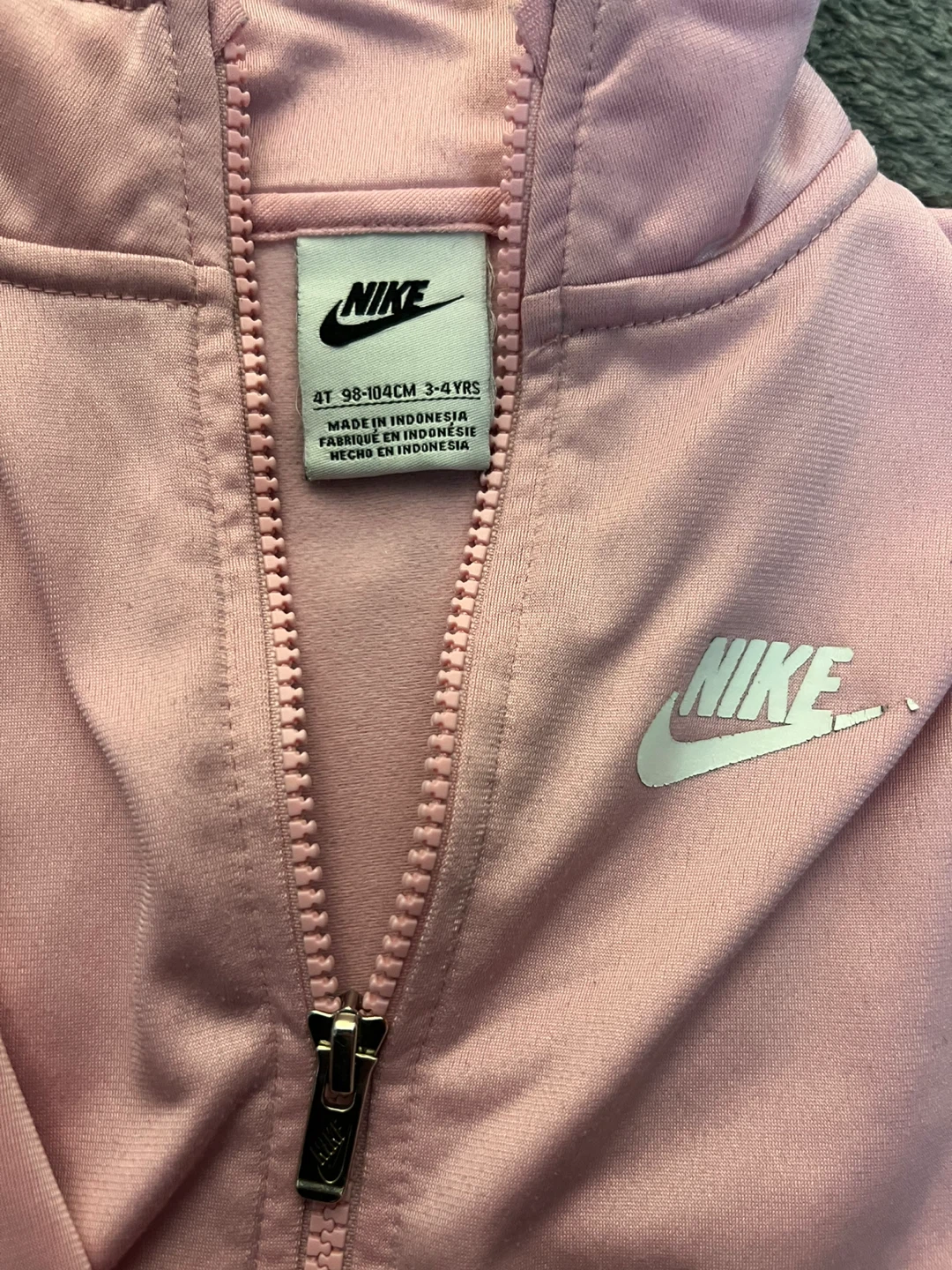 Nike Pink Track Jacket Girls Size 4T - photo 3