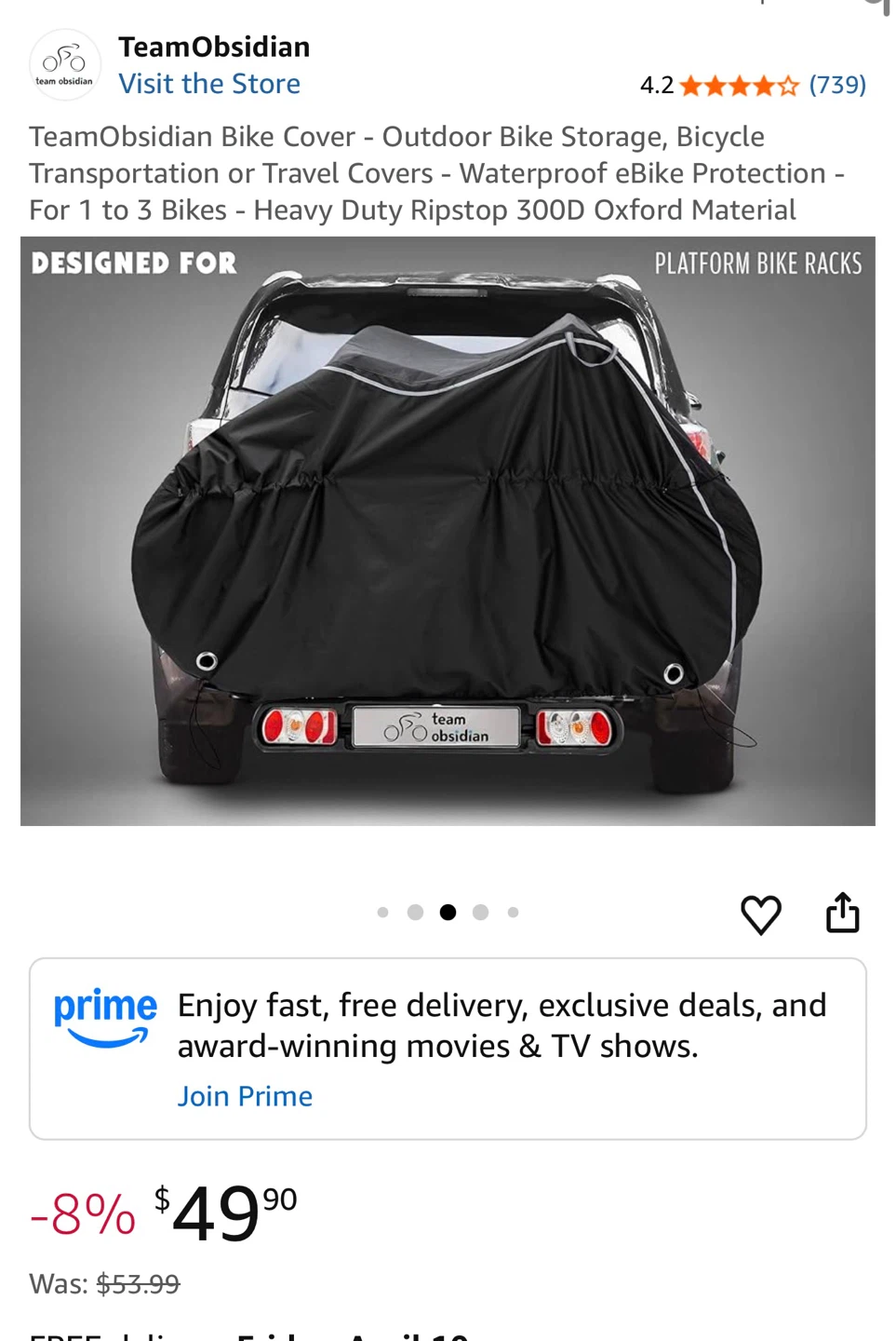TeamObsidian Transportation Bike Cover - XL for 2 Bikes - photo 2
