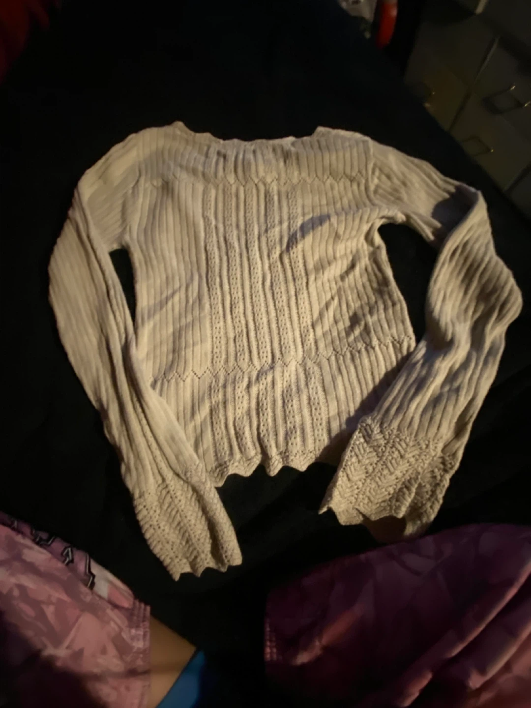 Beige Knit Cropped Sweater - photo 2
