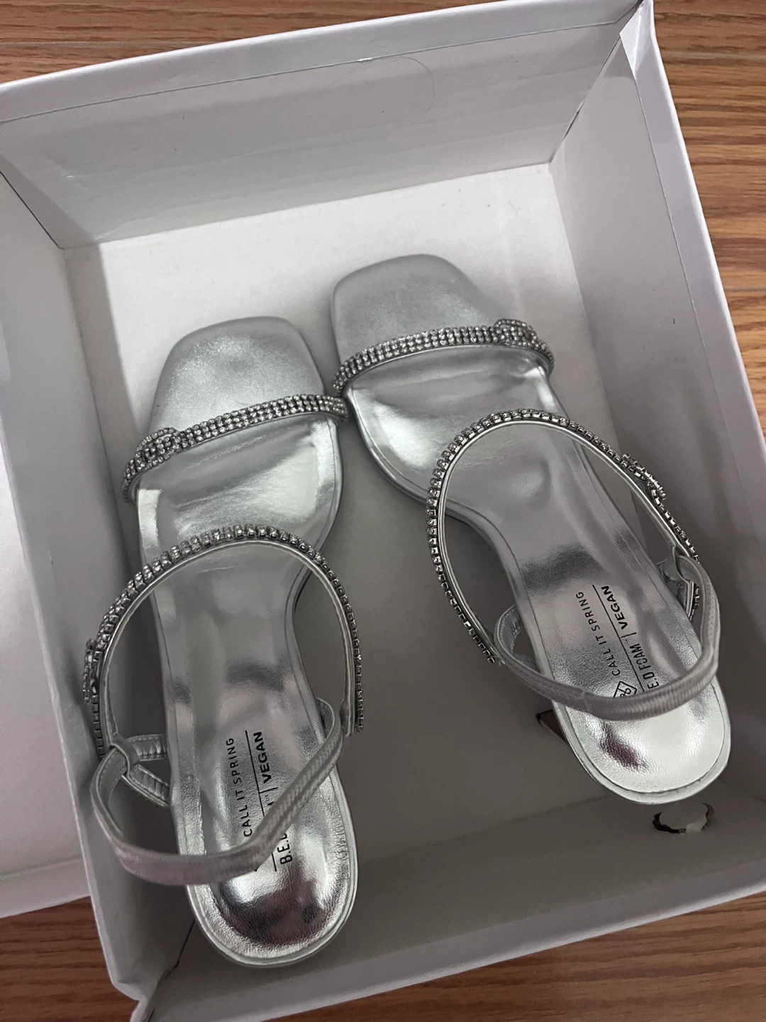 Spring Silver Embellished Heels