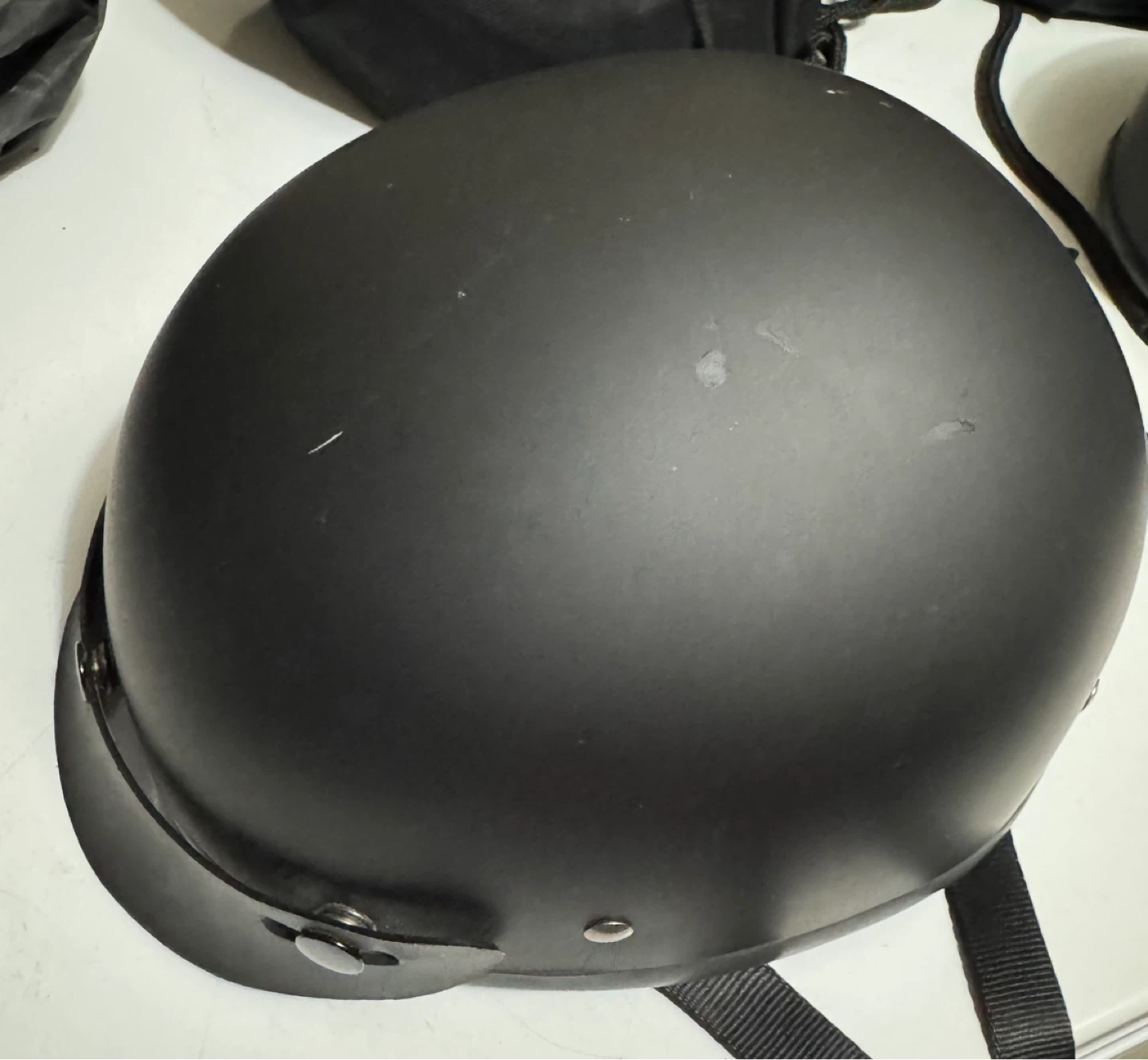 Matte Black New Classic Beanie DOT Motorcycle Helmet