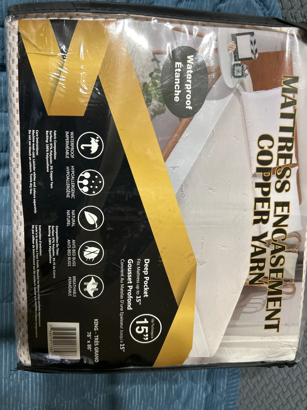 New - King Size Yarn Mattress cover  Encasement