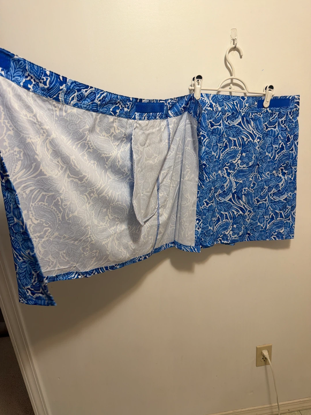 Blue and white Floral Rip Skirt Size X-Large - photo 2