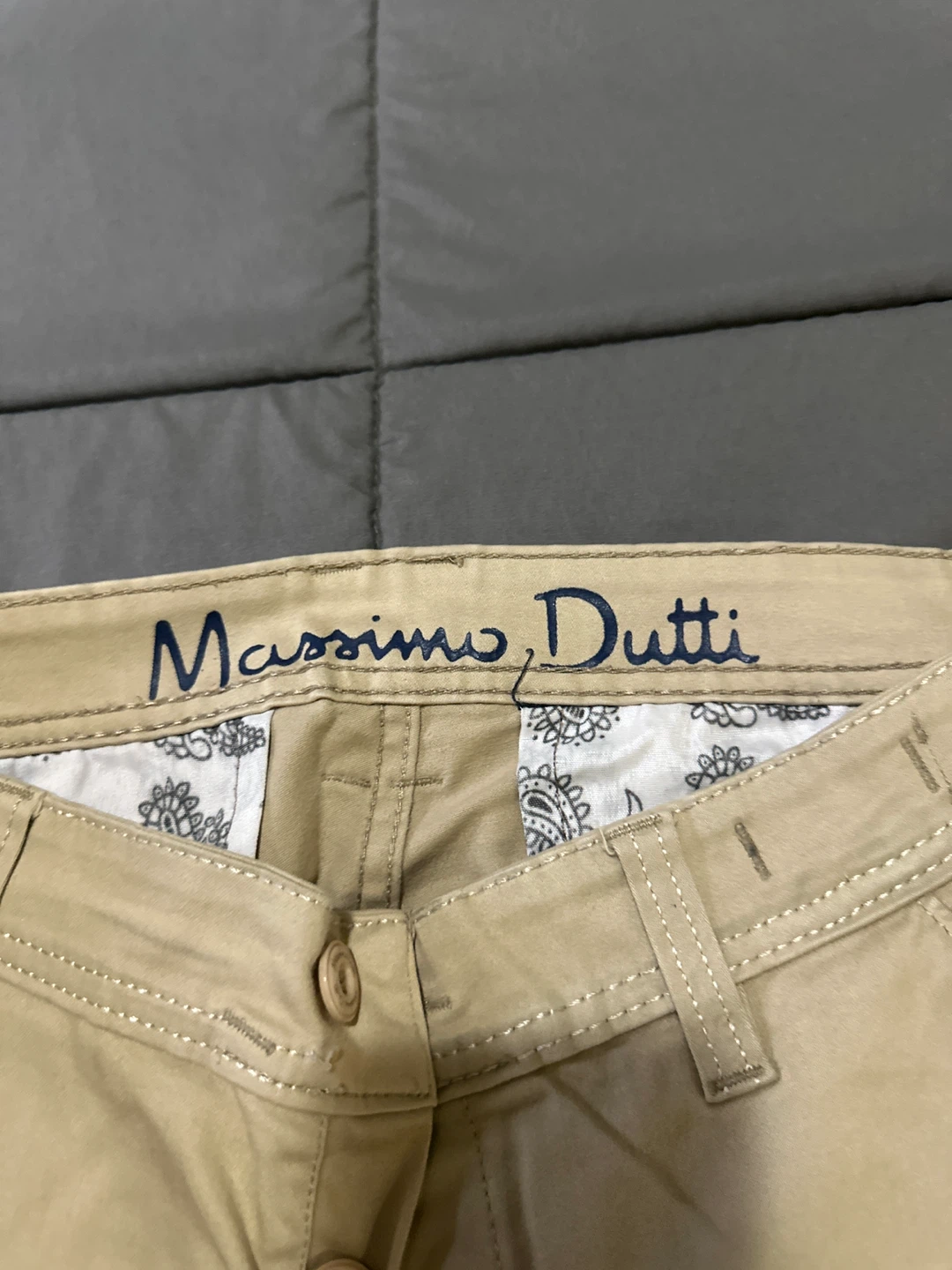 Massimo Dutti Khaki Chinos Size 33 - photo 2