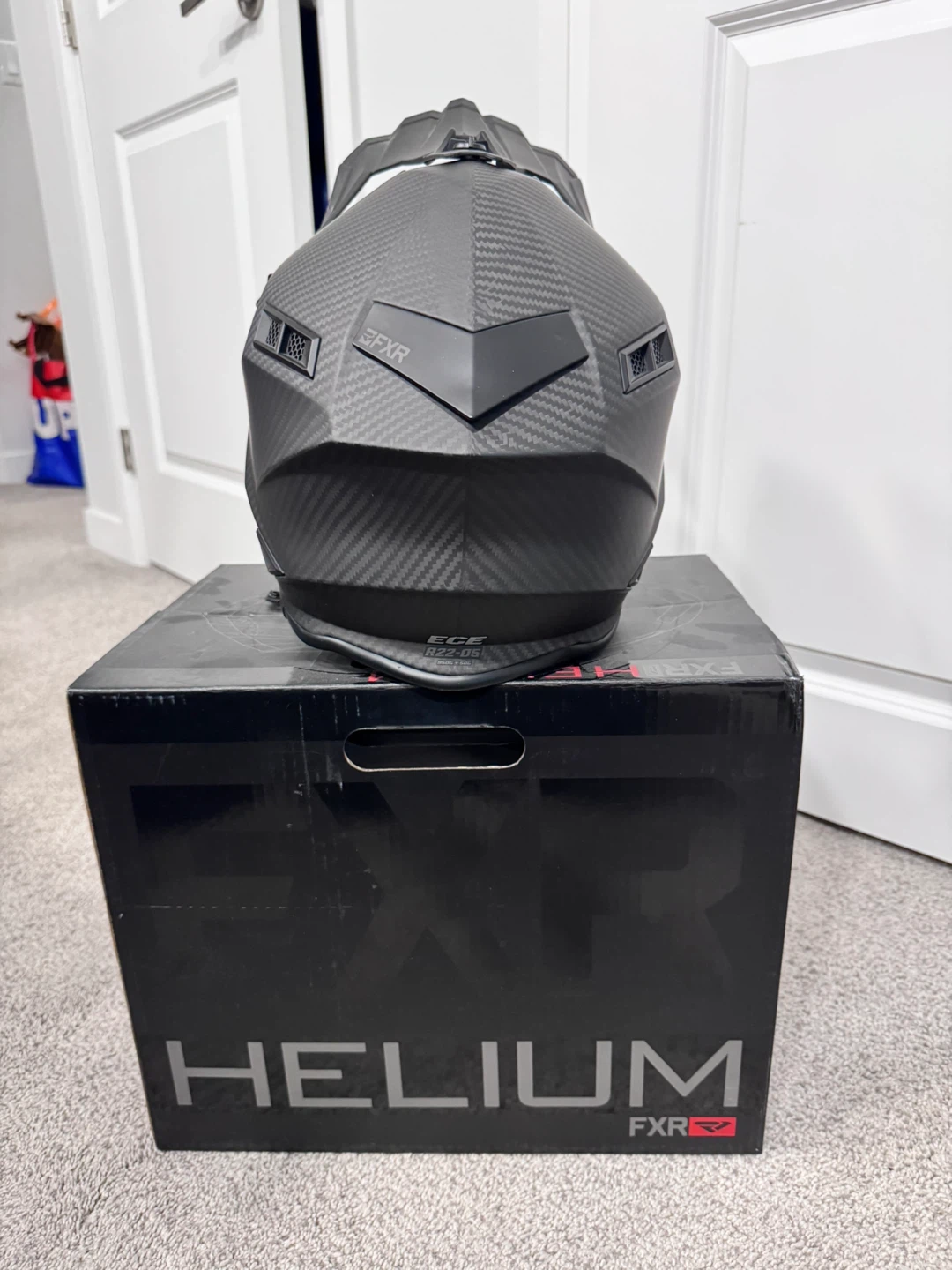 FXR Helium Motocross Helmet - Small Black Carbon Fibre - photo 3
