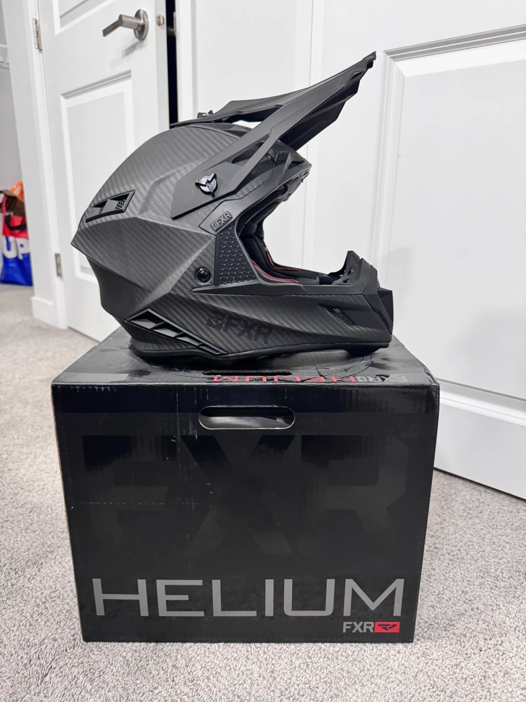 FXR Helium Motocross Helmet - Small Black Carbon Fibre - photo 2
