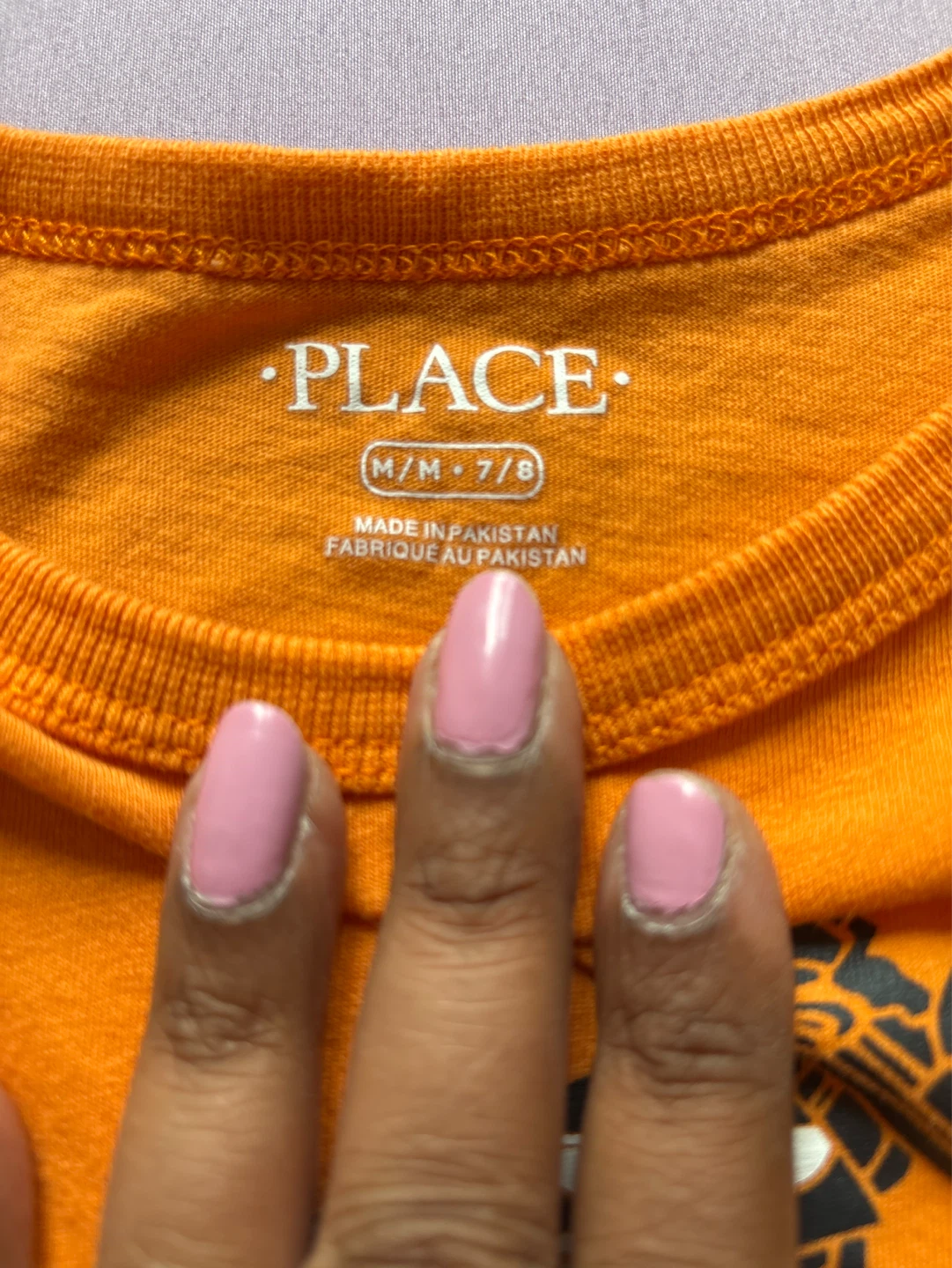 The Children's Place Orange Motorcycle T-Shirt Size 7/8 - photo 2