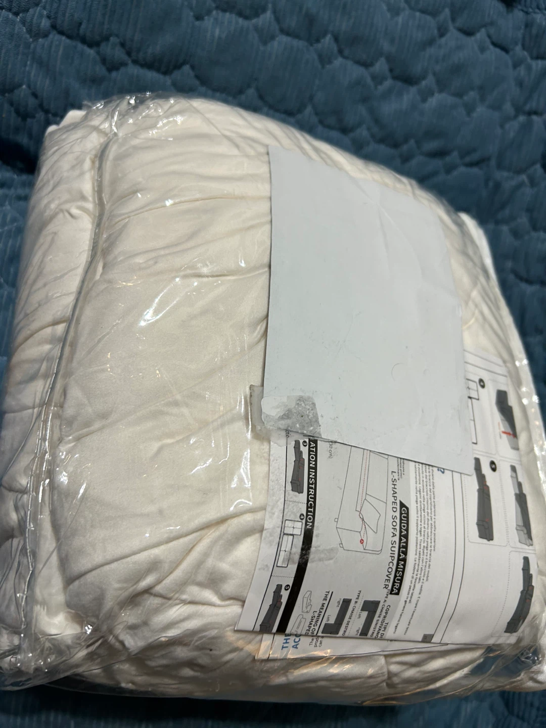 Brand New-White Milk TAOCOCO Sofa Cover for L-Shaped Sofa - photo 2