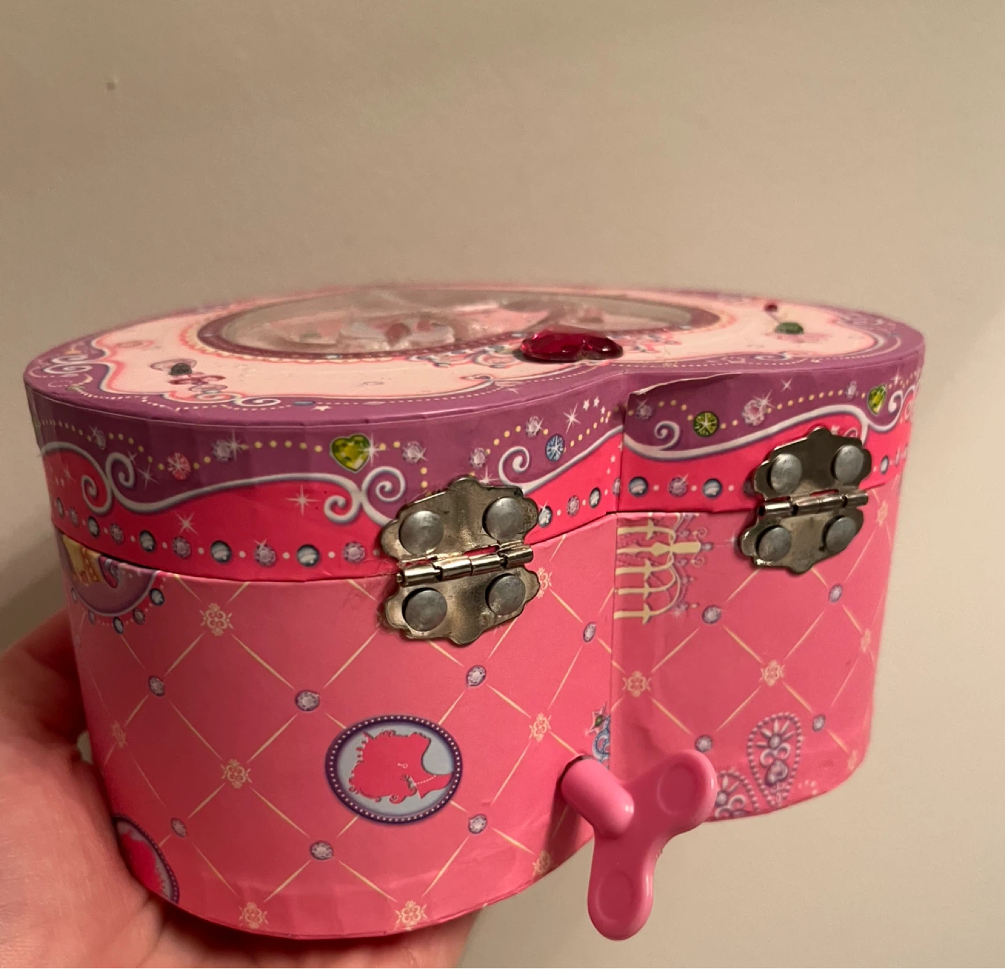 Pink Heart Musical Jewellery Box with Ballerina - photo 3