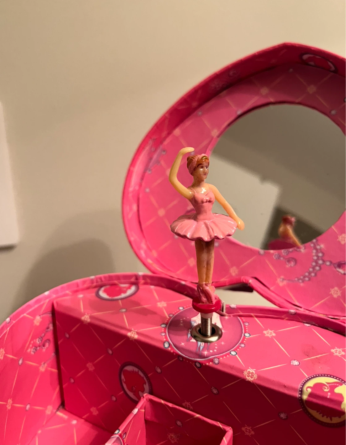 Pink Heart Musical Jewellery Box with Ballerina - photo 4
