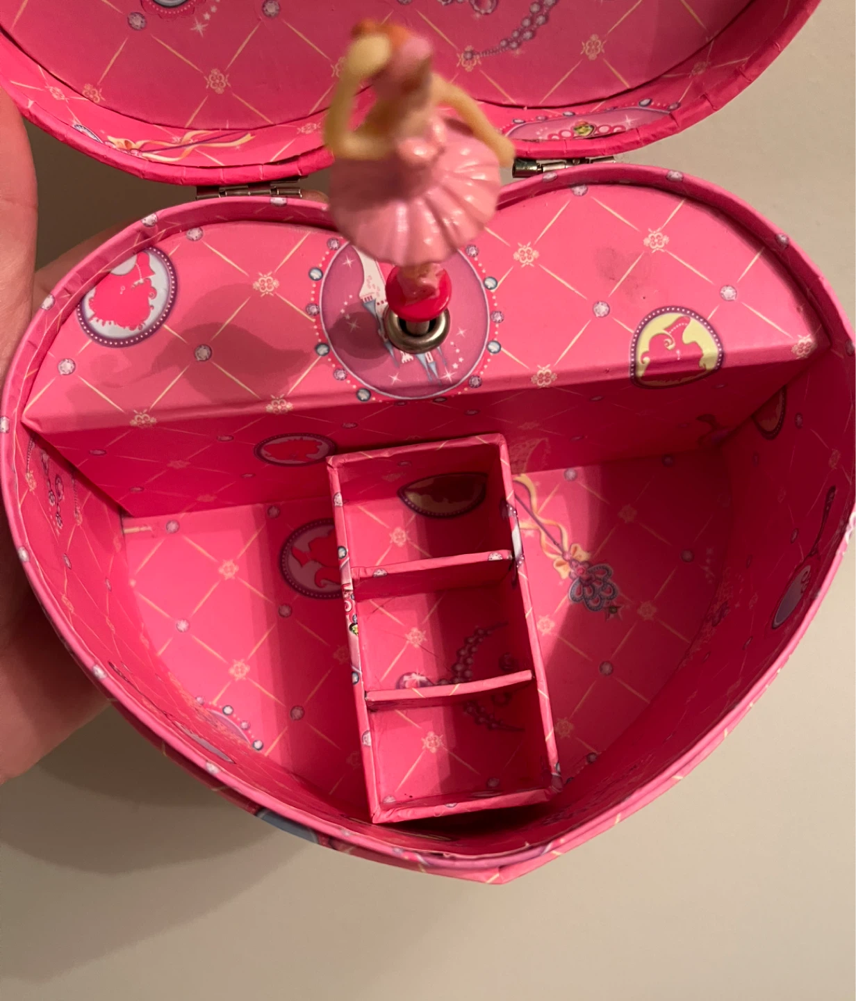 Pink Heart Musical Jewellery Box with Ballerina - photo 5