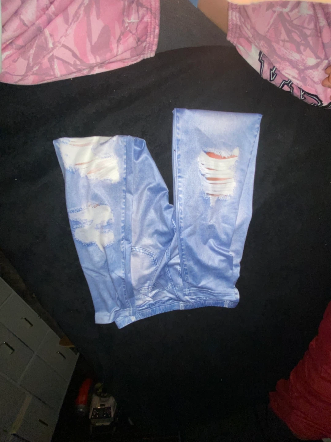 Blue Distressed Jeans - photo 2