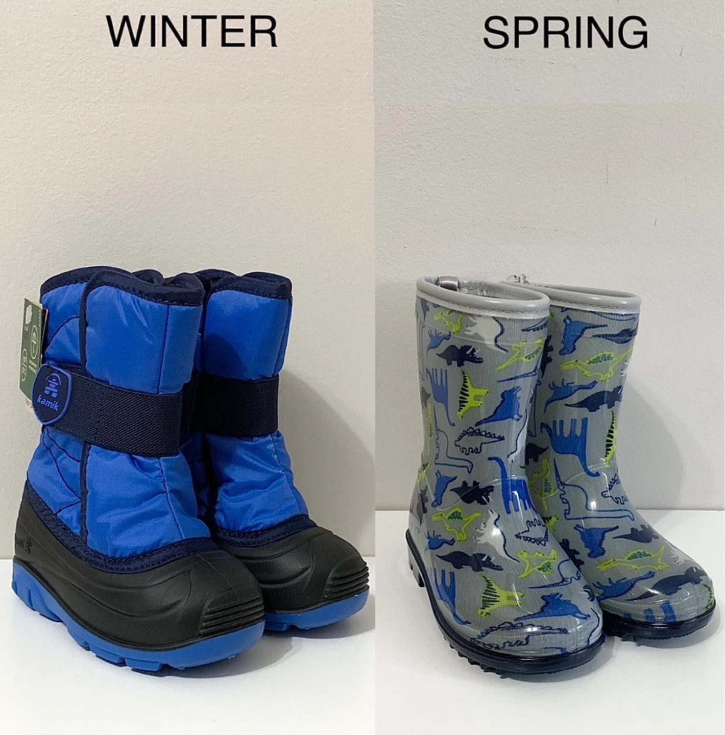 Kids/Toddlers Winter Boots and Rain Boots (2 Pairs) NEW