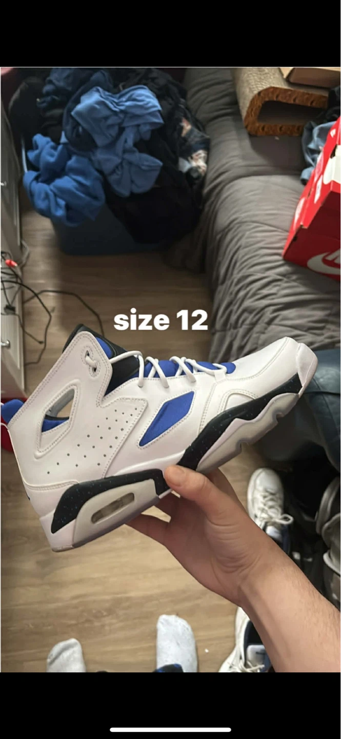Air Jordan Flight Club 91 'White Hyper Royal' Sneakers Size 12