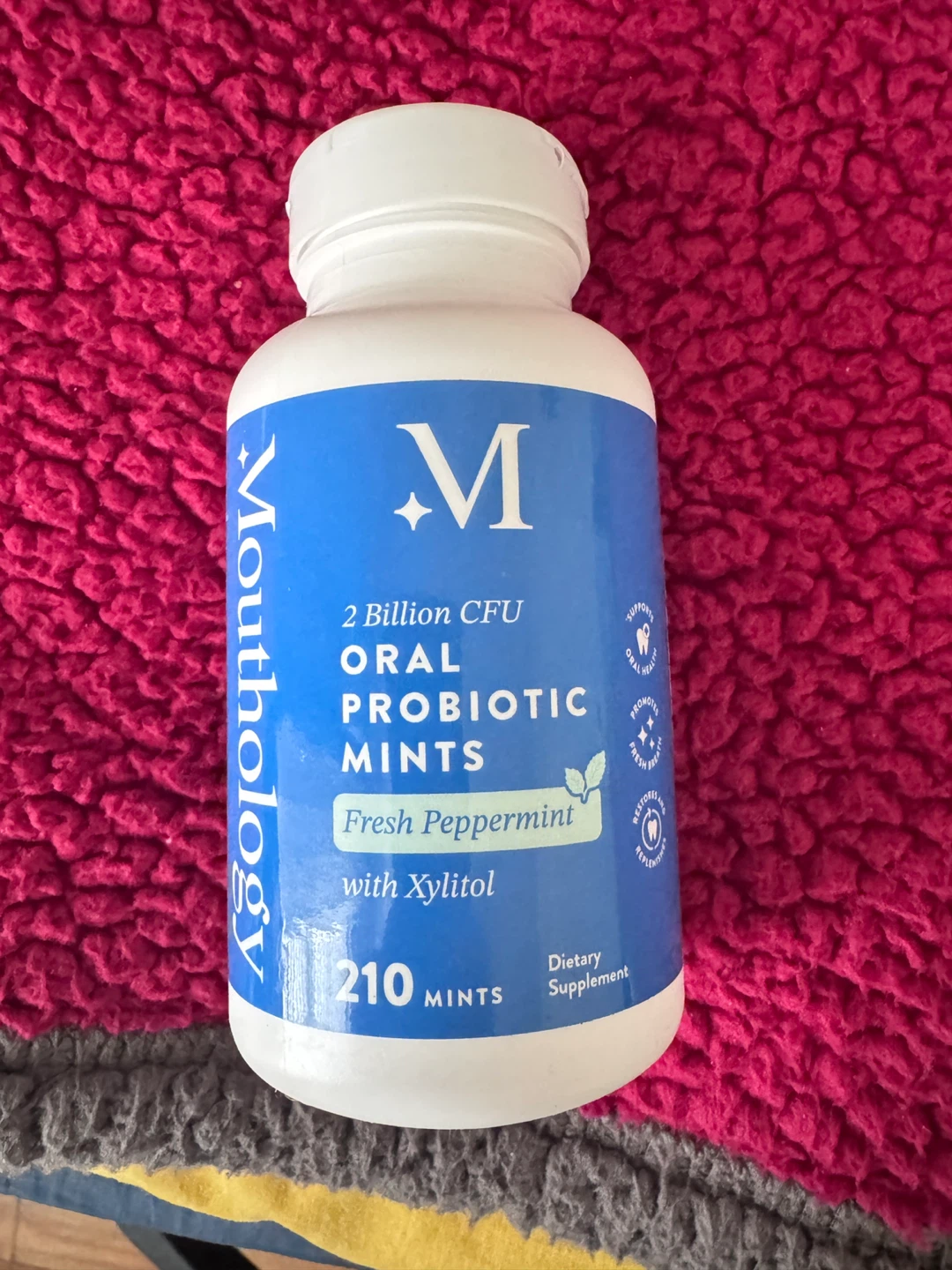 Mouthology Oral Probiotic Mints - Fresh Peppermint (210 Mints)