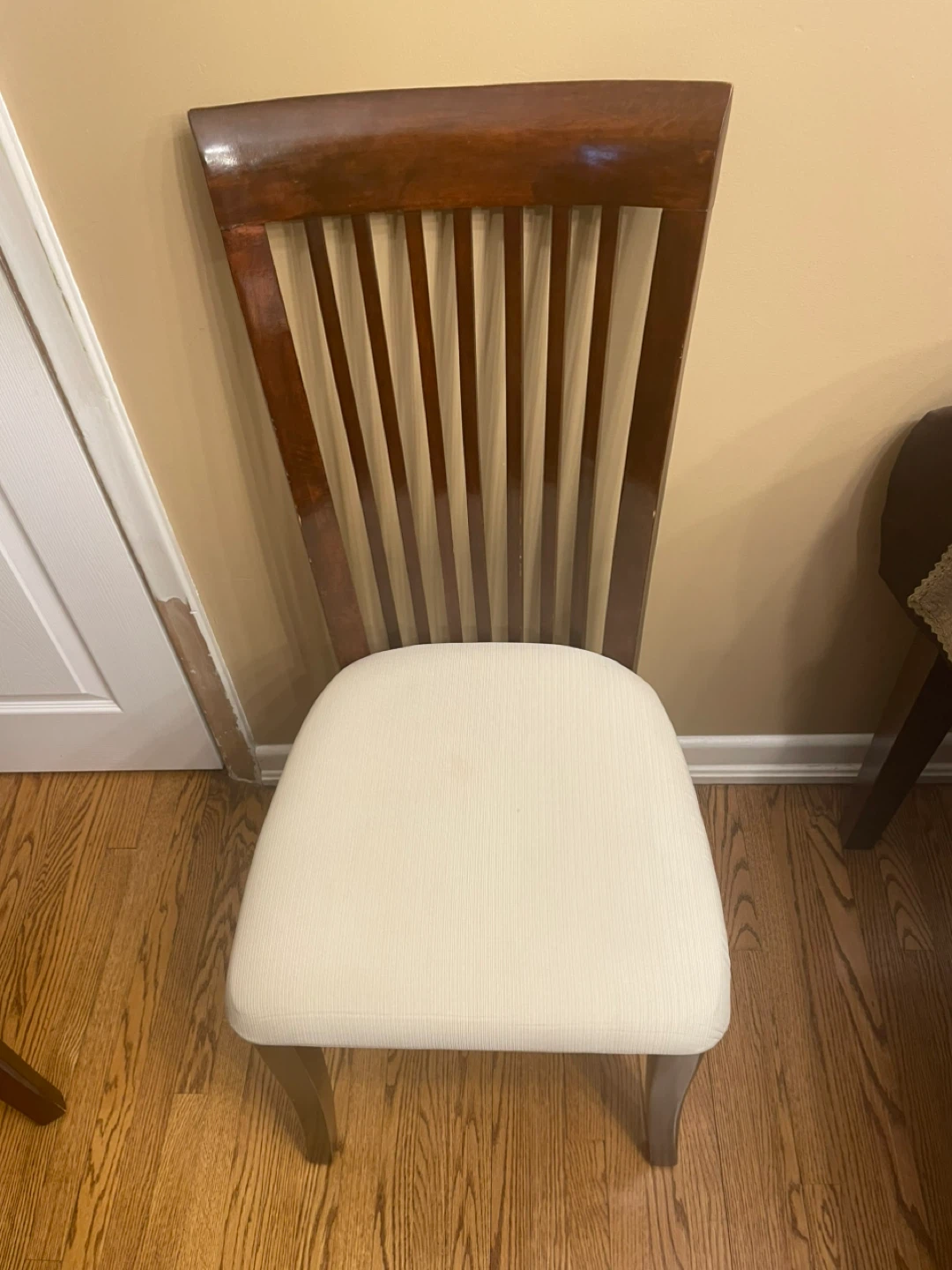 4 Wooden Dining Chair with Padded Seat - photo 3